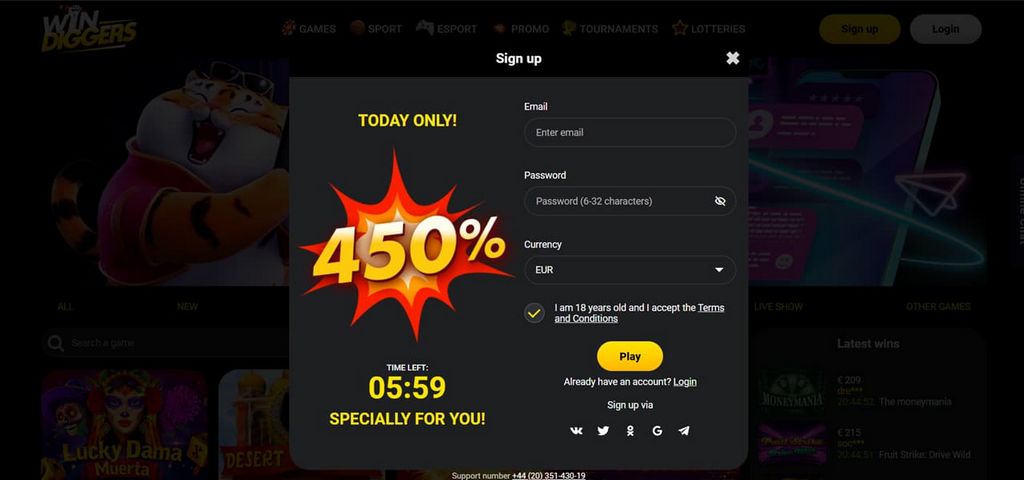 Win Diggers Casino Top Gamings